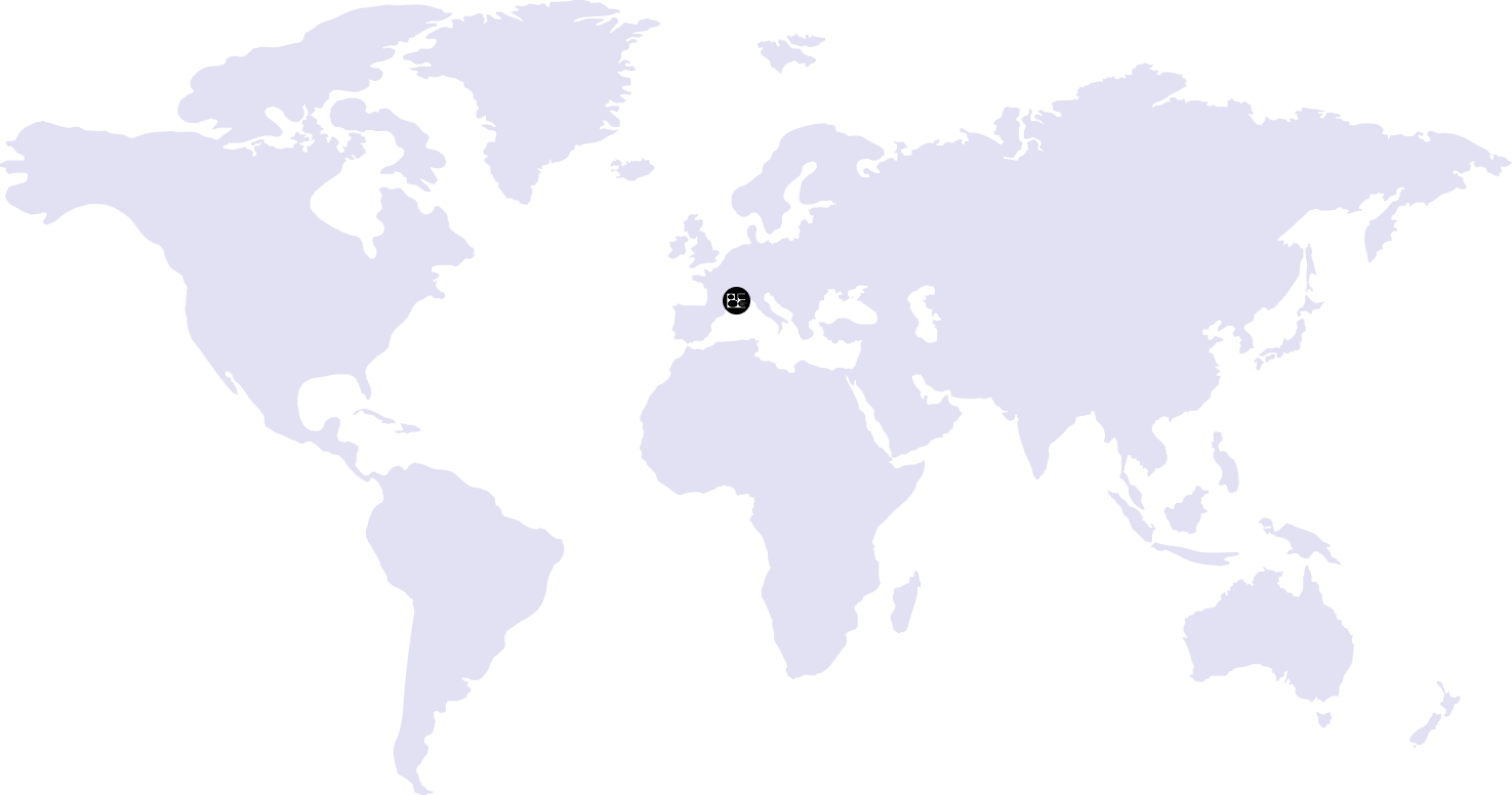 Carte du monde - implantations BESIGN